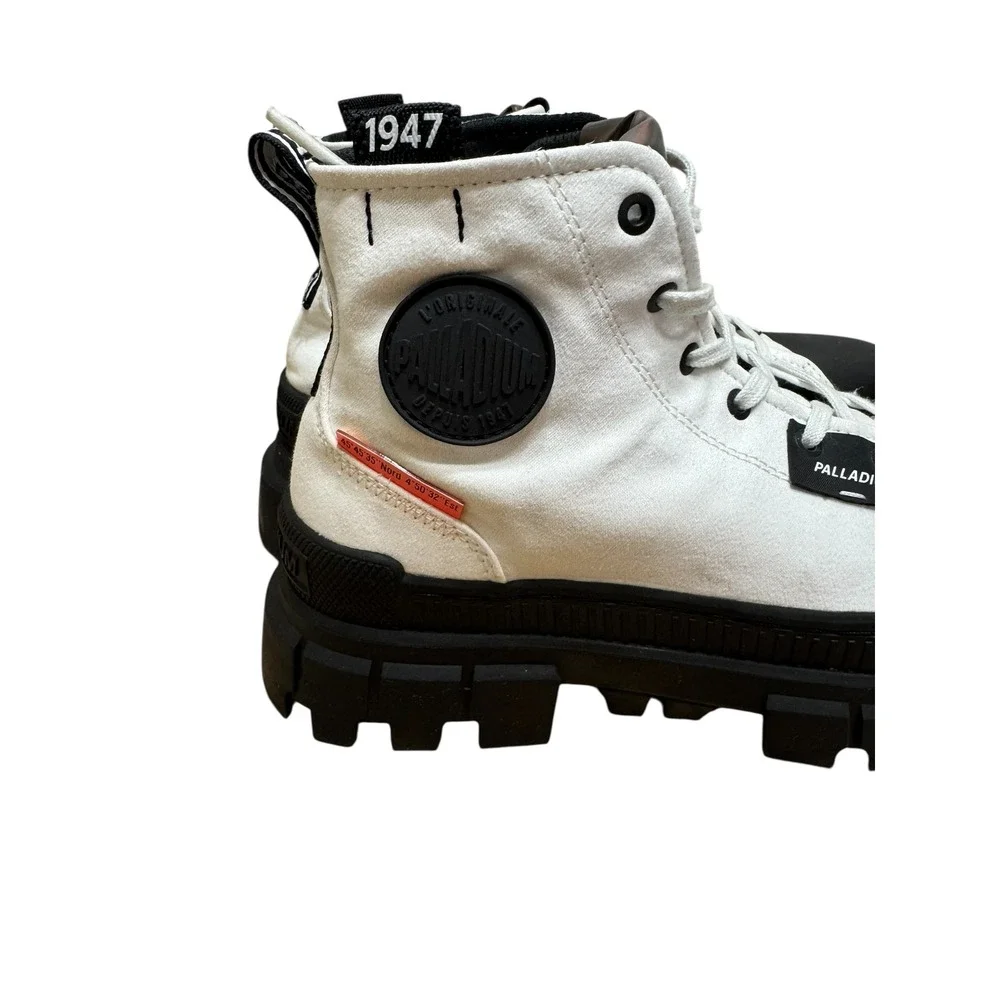 Palladium Revolt Hi TX White Black Platform Lug Sole Boots High Top 1947 grunge